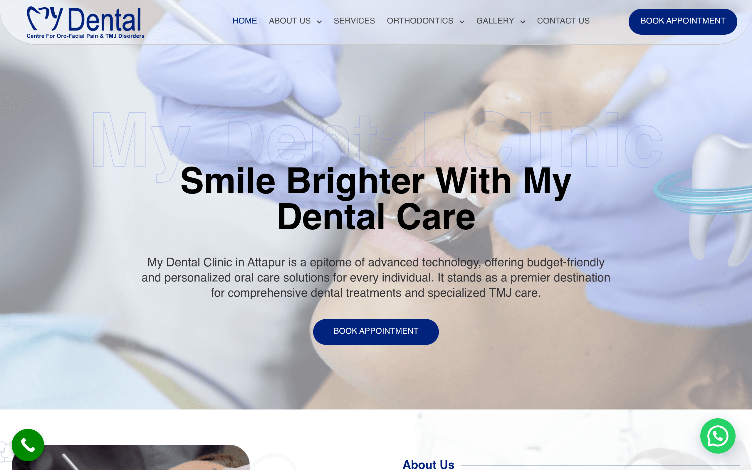 My Dental Attapur — live website screenshot